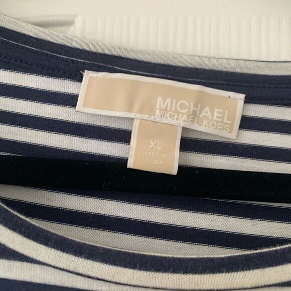 Michael Kors | Flutter Sleeve Stripe Shirt - Picture 5 of 6